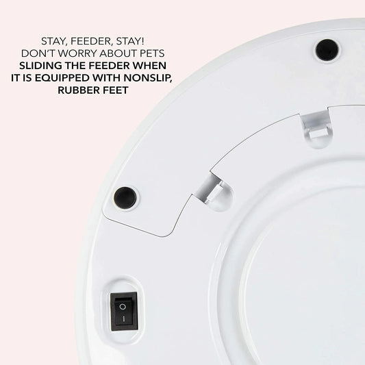 Automatic Pet Feeder, 5 Cup Capacity with Programmable Timer, Portion Control and Dishwasher-Safe Tray for Small Dogs, Cats & Small Animals