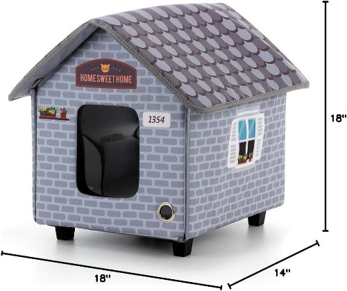 Weatherproof Heated Outdoor Cat House with Timer – Cozy & Safe Shelter for Feral & Indoor Cats