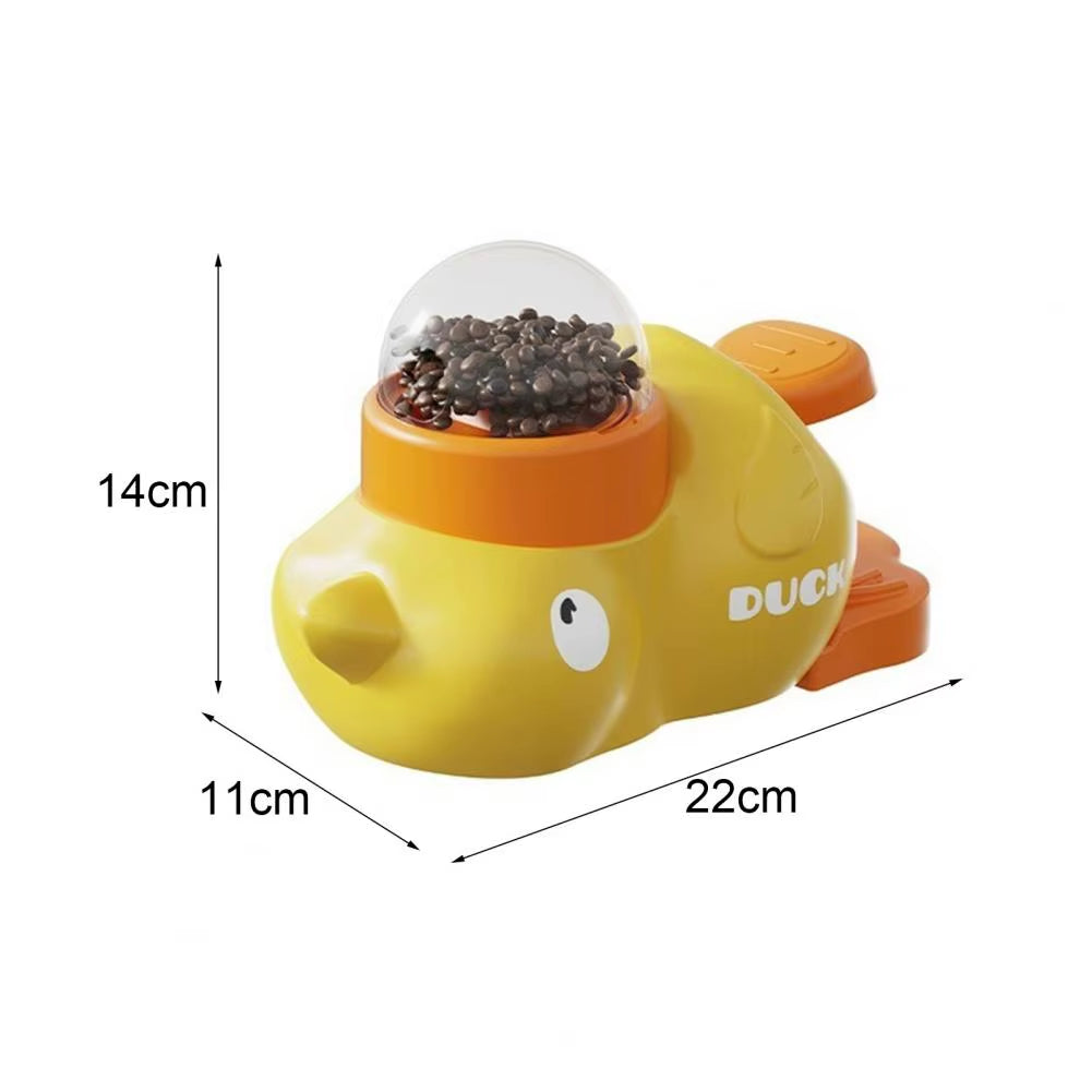Duck-Shaped Dog Food Puzzle Feeder Dog Slow Feeder Puzzle Toy with Capacity Easy Bpa Free Cartoon Duck Shaped Treat Dispenser