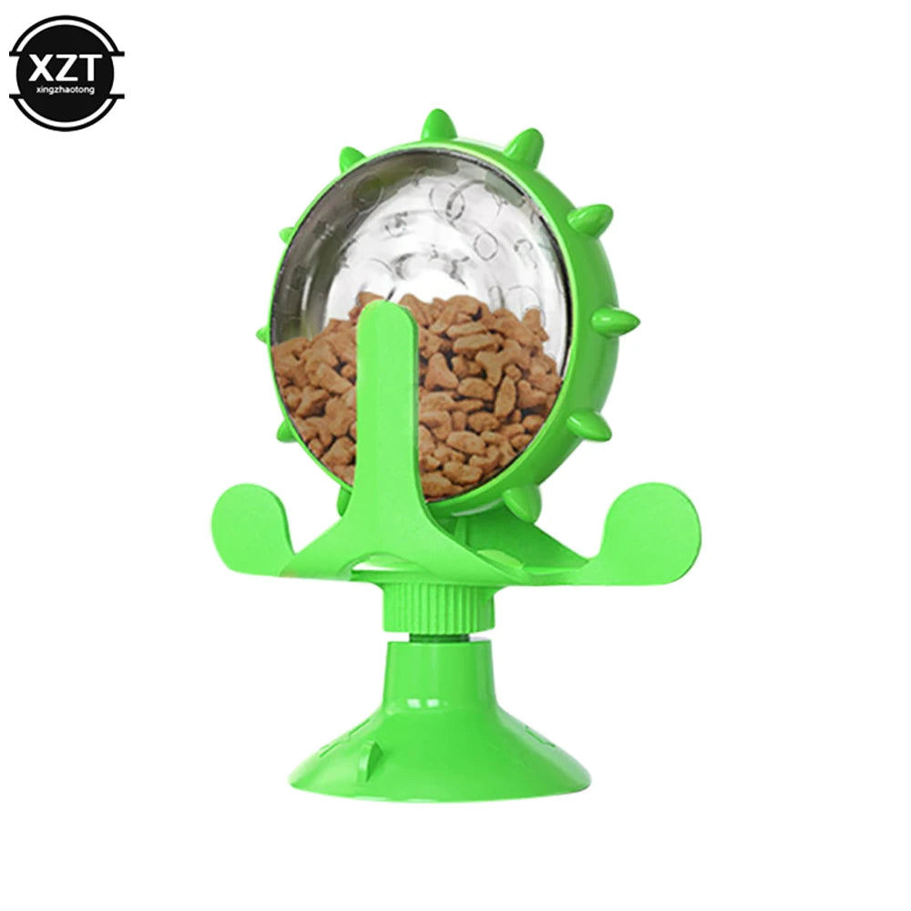 360° Interactive Treat Container | Rotating Slow Feeder Toy for Small Dogs & Cats